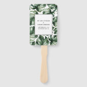 水色のトロピカルパ結婚ームの手扇 ハンドファン (正面)