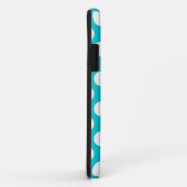 水色のドット Case-Mate iPhoneケース (裏面/右)