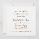 水色のドレスのマリー・アントワネットとケーキ 招待状 (裏面)