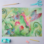 水色のハチドリ 薄葉紙 (クラフト)