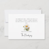 水色のバスケットデイジー死別ありがとう サンキューカード (裏面)