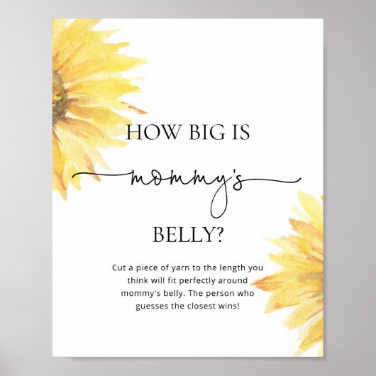 水色のヒマワリどのように大きいママの腹ゲーム ポスター (正面)