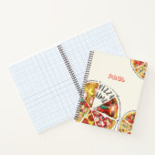 水色のピザ好き名パーソナライズされた ノートブック (内部)