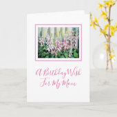 水色のフォックスグローブ カード (黄色い花)