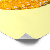 水色のフルーツ黄色のナシ果実 ポスター (角)