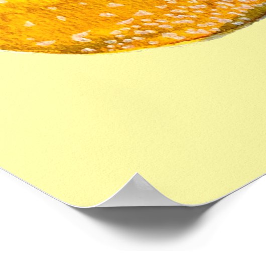 水色のフルーツ黄色のナシ果実 ポスター (角)