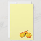 水色のフルーツ黄色のナシ果実 便箋 (正面)