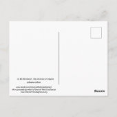 水色のブ絵画ライトフラワー+明るいことわざ ポストカード (裏面)