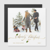 水色のベリー写真メリークリスマス (正面/裏面)