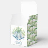 水色のベル結婚ズシルバーグリーンのお願い箱 フェイバーボックス (オープン)