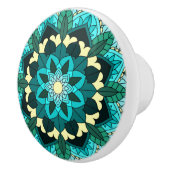 水色のマンダラパターン02 セラミックノブ (右)