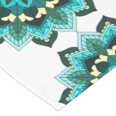 水色のマンダラパターン02 ミディアムテーブルランナー (コーナー)