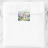 水色のユリアックを持つウサギのピーター スクエアシール (バッグ)