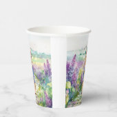 水色のユリアックを持つウサギのピーター 紙コップ (右)