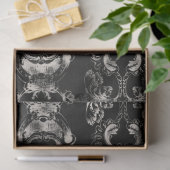 水色のルースターブラックヴィンテージのフランスの分離 薄葉紙 (ギフト)