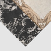 水色のルースターブラックヴィンテージのフランスの分離 薄葉紙 (詳細)