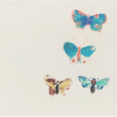 水色のヴィンテージ青い蝶。オディロンレドン シール (正面)