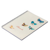 水色のヴィンテージ青い蝶。オディロンレドン ノートブック (左側)