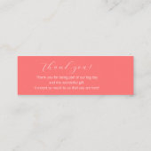 水色の中国のラベル結婚(1 x 3インチ) スキニー名刺 (裏面)