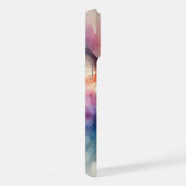 水色の優雅なハミングバード iPhoneケース (右側面)