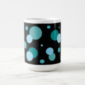 水色の円とドット コーヒーマグカップ (中央)