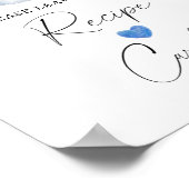 水色の冬のバブルあなたのレシピカードはこちら ポスター (角)