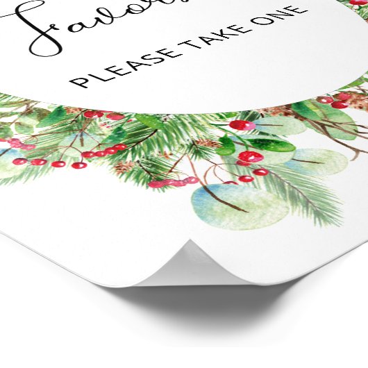 水色の冬の常緑ポスターを歌う ポスター (角)