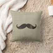 水色の口ひげ クッション (ブランケット)