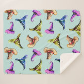 水色の古い帽子：青い背景。 シェルパブランケット (正面(横))