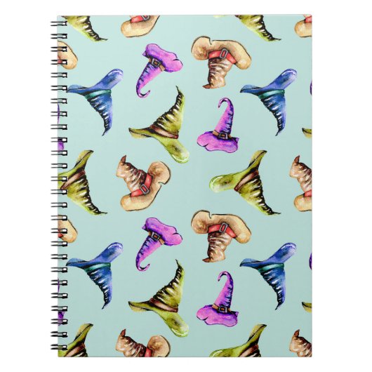 水色の古い帽子：青い背景。 ノートブック (正面)