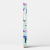 水色の古い帽子:青い背景。 Case-Mate iPhoneケース (裏面 / 左)