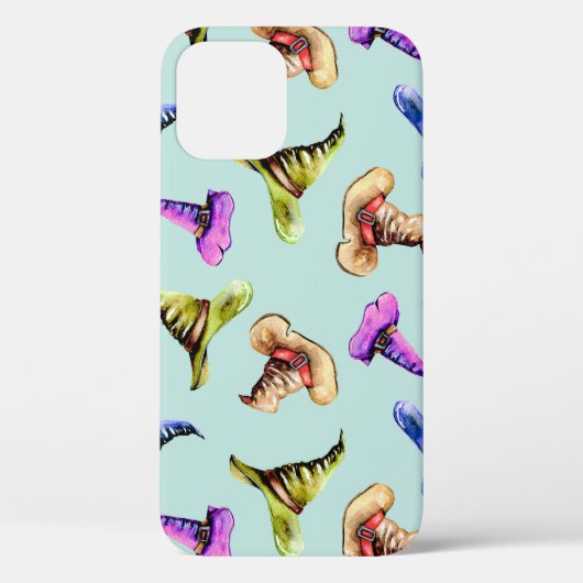 水色の古い帽子:青い背景。 Case-Mate iPhoneケース (裏面)