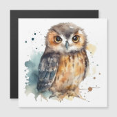 水色の可愛いフクロウ (正面/裏面)