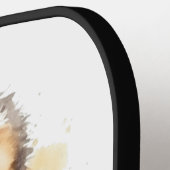 水色の可愛いフクロウ ピックルボールラケット (左詳細)