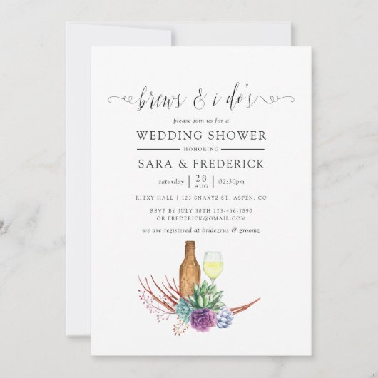 水色の多肉種が私の前に生える 招待状 (正面)