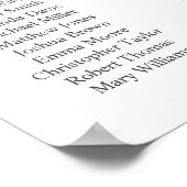 水色の多肉質。キャティ結婚ーの座席表 ポスター (角)