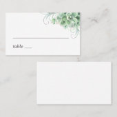 水色の多肉質。サボテン結婚病 プレイスカード (正面/裏面)