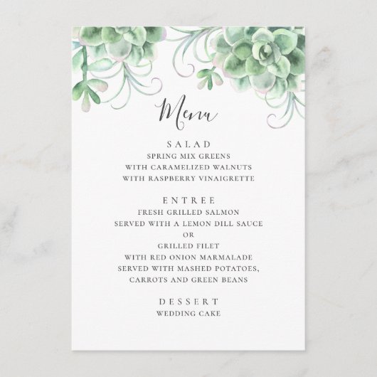 水色の多肉質。サボテン結婚病 メニュー (正面)