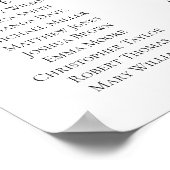 水色の多肉質。ティール（緑がかった色）結婚の座席表 ポスター (角)