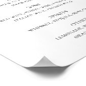 水色の多肉類の結婚アルコール飲料バー ポスター (角)