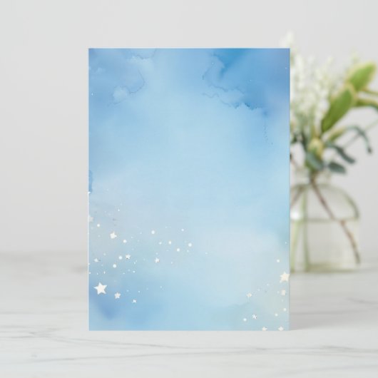 水色の夜星背景 招待状 (スタンド正面)