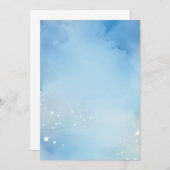 水色の夜星背景 招待状 (正面/裏面)