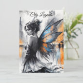 水色の妖精の女の子トワイライトマジカルナイトシティ 招待状 (スタンド正面)