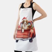 水色の子犬と贈り物 エプロン (インサイチュ)