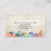 水色の宝石 – 結晶 名刺 (裏面)