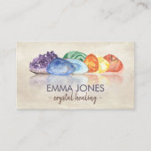 水色の宝石 – 結晶 名刺 (正面)