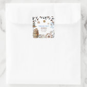 水色の小さなエレガントカウボーイ乗り紙ナプキン スクエアシール (バッグ)