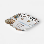 水色の小さなエレガントカウボーイ乗り紙ナプキン ペーパープレート (傾斜あり)