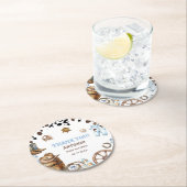 水色の小さなエレガントカウボーイ乗り紙ナプキン ラウンドペーパーコースター (インサイチュ)