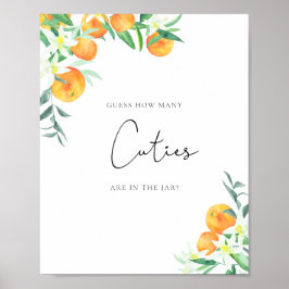 水色の小さなオレンジは、何個のかわいこちゃんを推測 ポスター